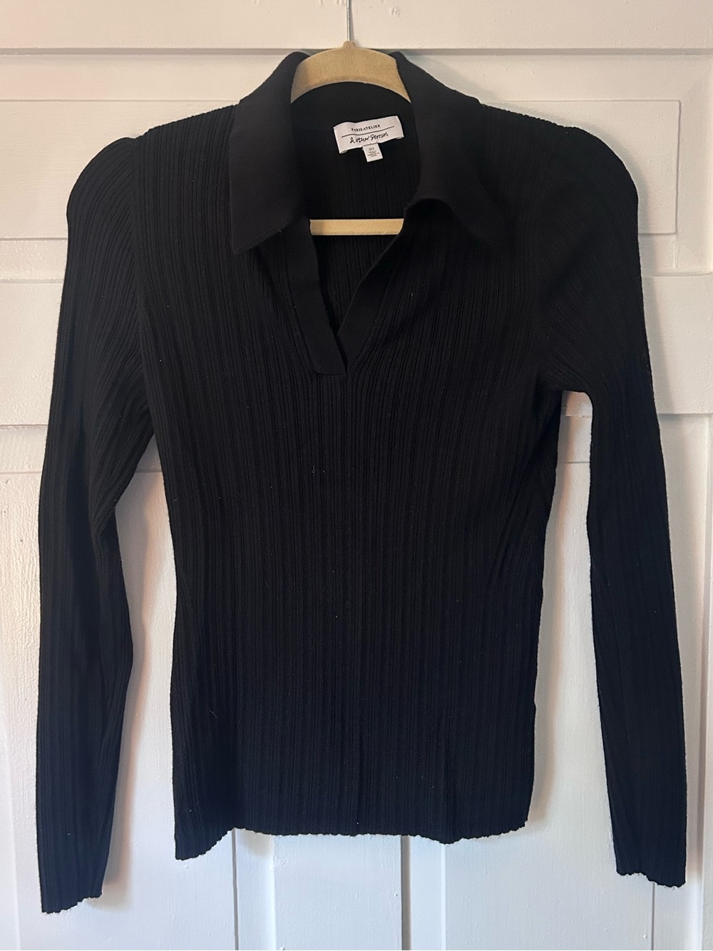 & Other Stories small Black collared sweater shirt